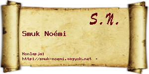 Smuk Noémi névjegykártya